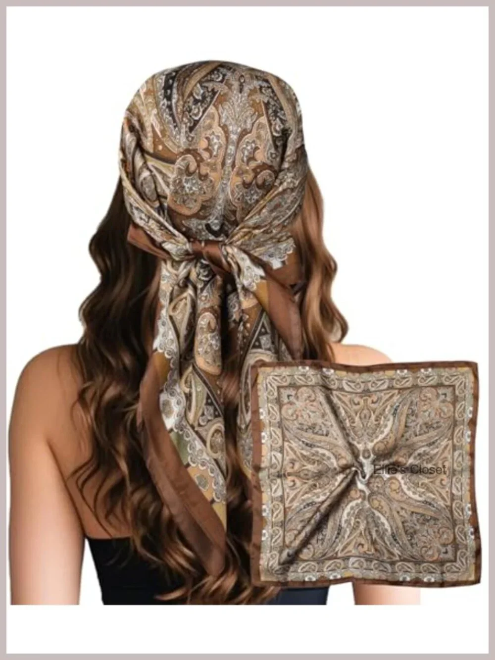 Silky Polyester Fashion Scarf Women Head Wrap Bandana Large Square 27.5